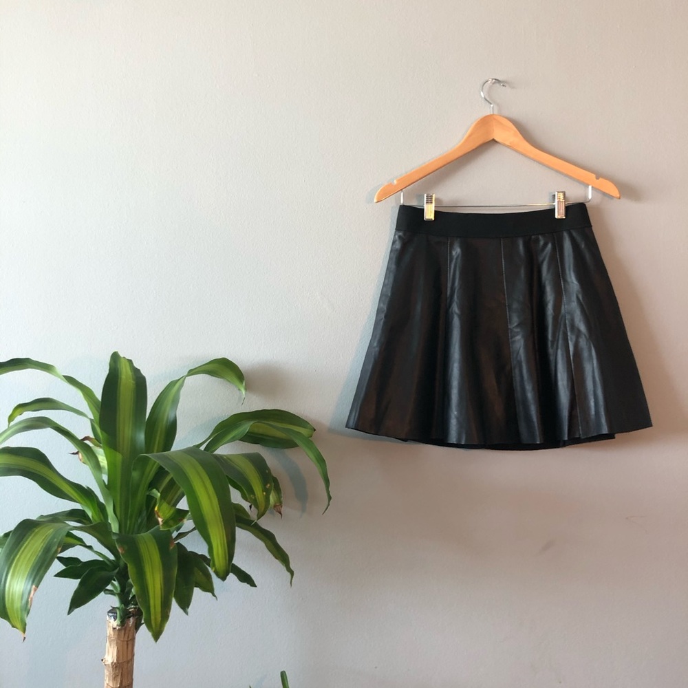 Forever 21 Pleather Skater Skirt